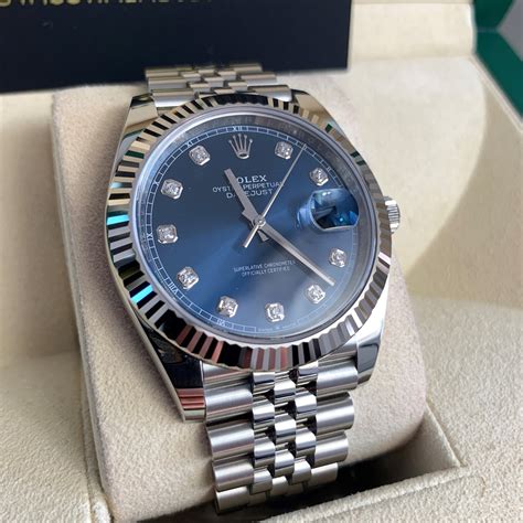 rolex 41 blue dial|rolex datejust 41 price.